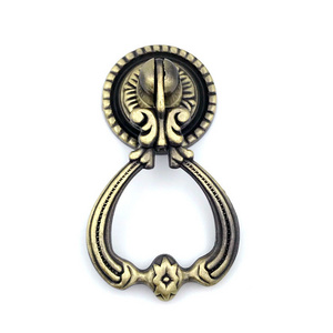 Antique Cabinet Door Furniture Hardware Single Hole Ring Drawer Handle European Furniture Handle & Knob Popular Zinc Alloy