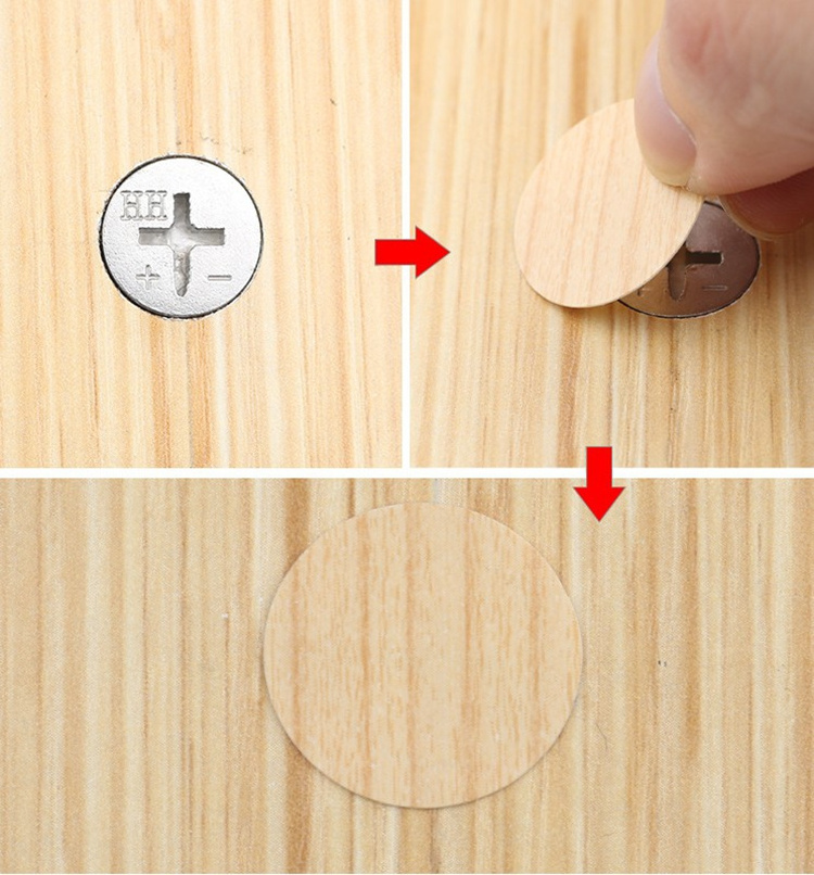 54pcs per sheet 21mm Screw Hole Covers Caps Furniture Table Self-Adhesive Anti-rust Sticker