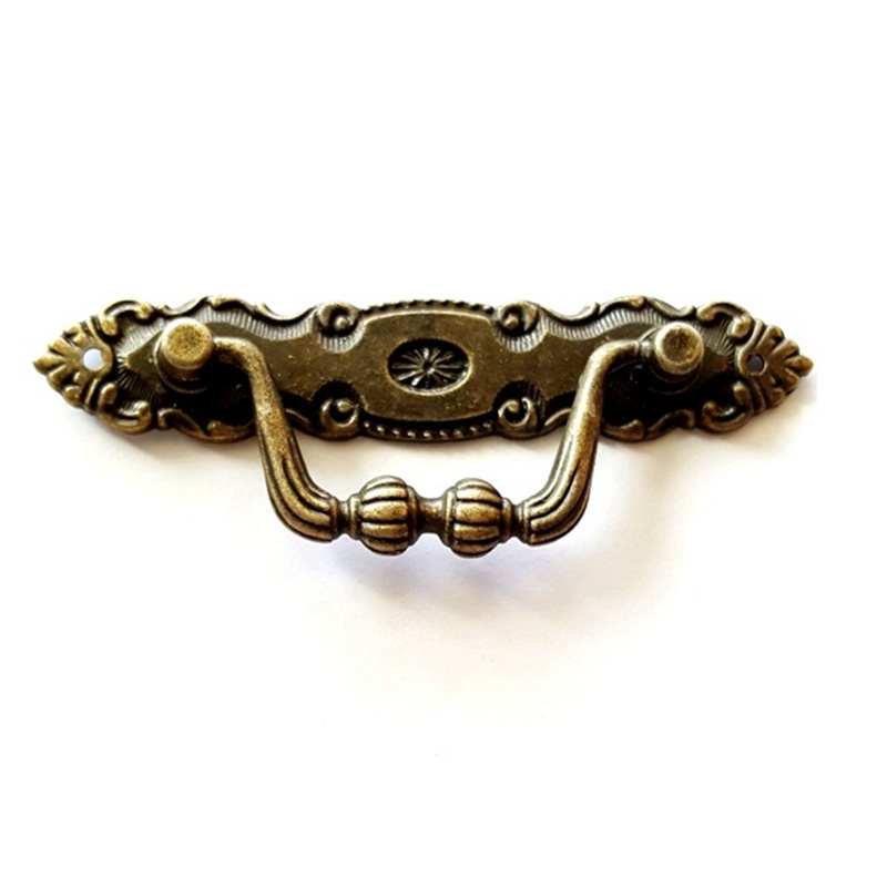 10.5CM Metal zinc alloy antique bronze golden silver black handle for cabinet door wooden box drawer case