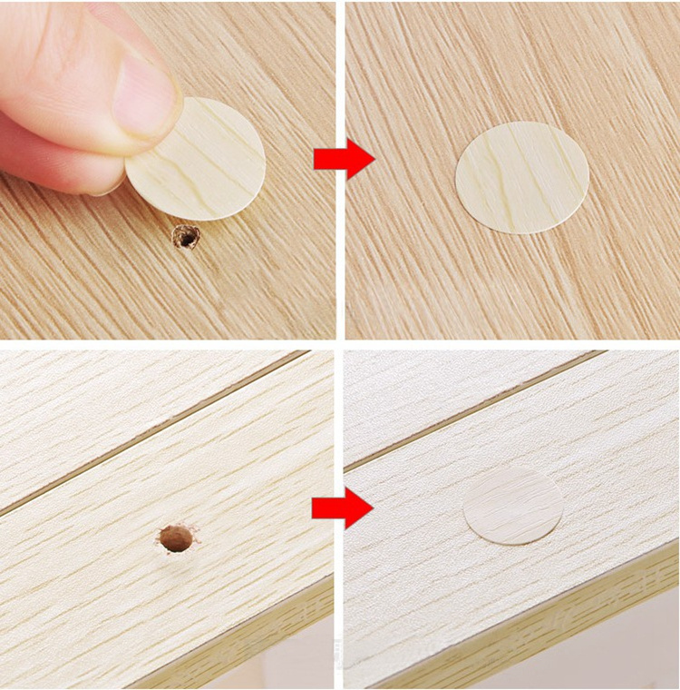 54pcs per sheet 21mm Screw Hole Covers Caps Furniture Table Self-Adhesive Anti-rust Sticker