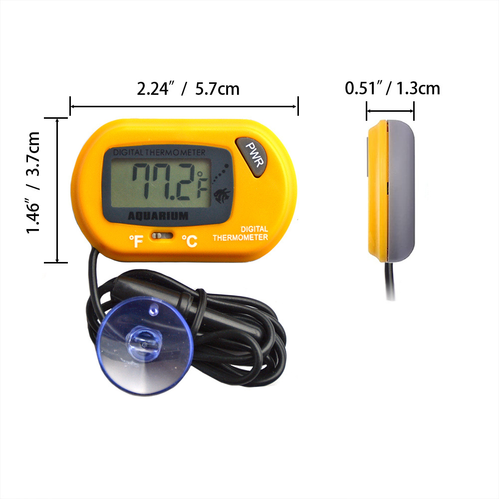 ST-3 Fish Tank Water Thermometer Terrarium Temperature Gauge Digital Aquarium Thermometer