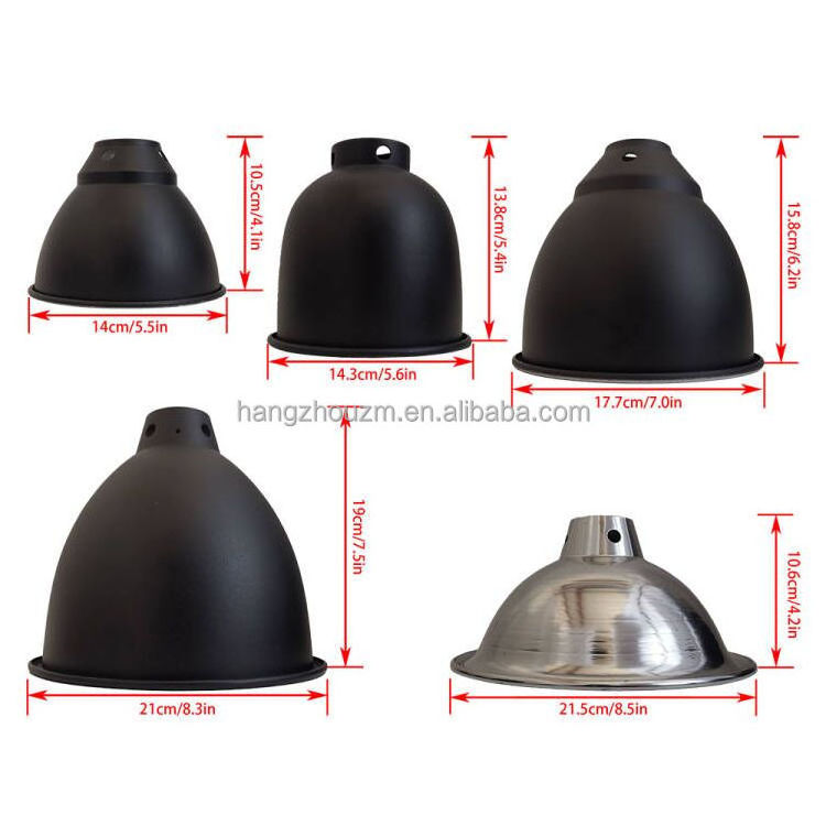 14cm 5.5 Inch Reptile Lamp Dome Light Fixture Reflection Cover Heat Light Dome For Terrariums