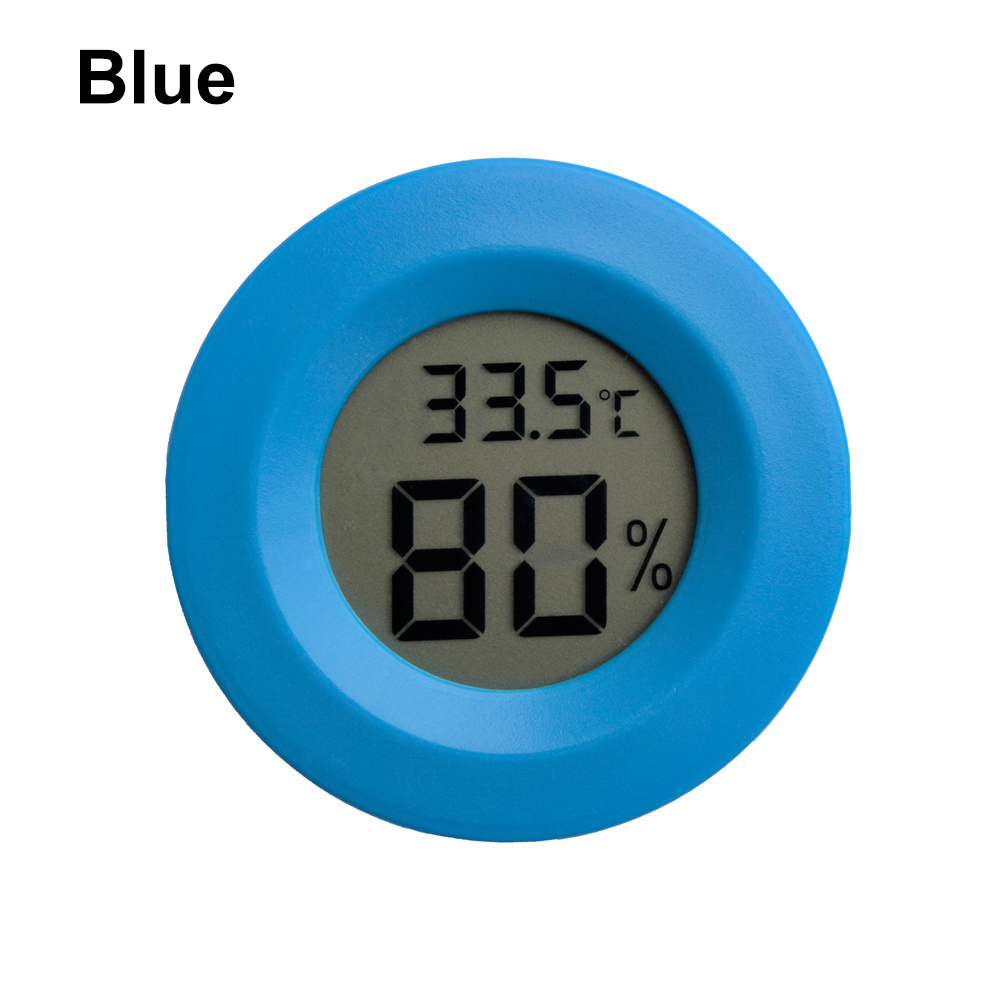 Humidity Temperature Gauge Digital Thermo Hygrometer Round Mini Plastic LED Home Electronic Digital Humidity Thermometer LCD