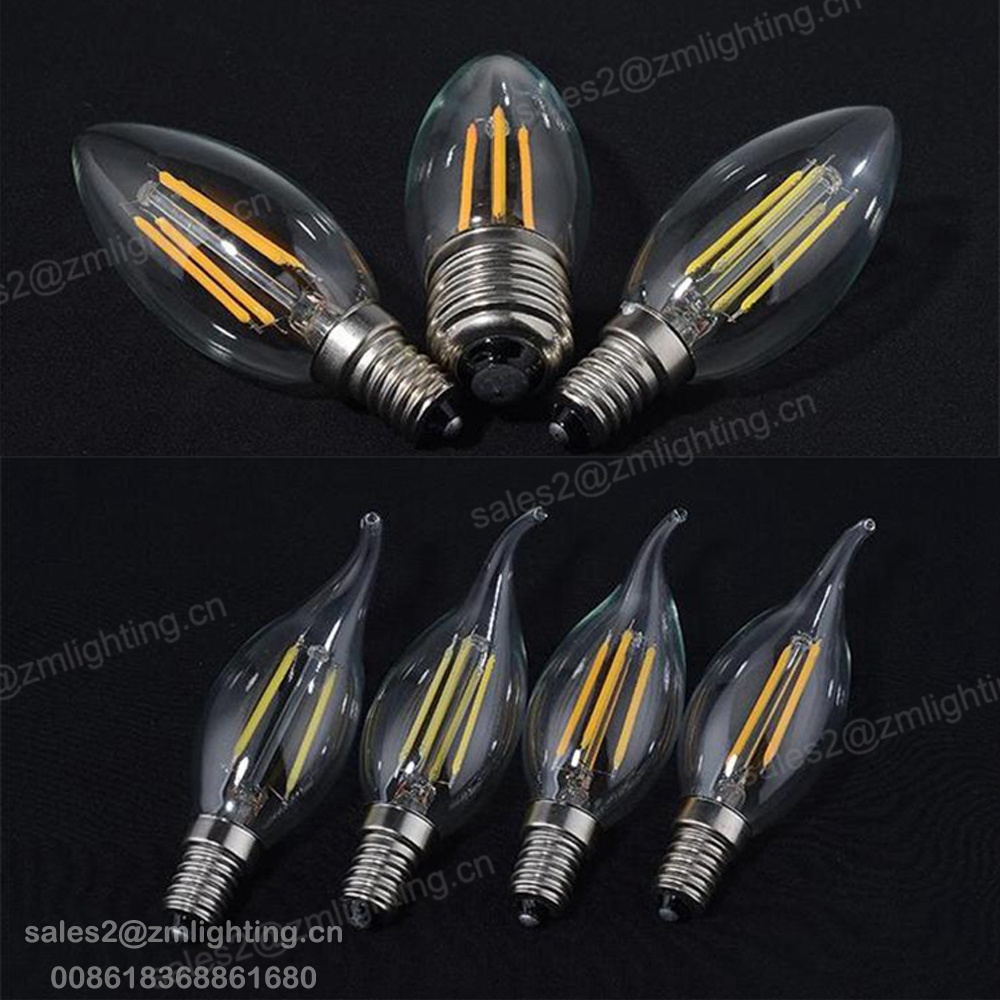 C35 2W 4W 6W 8W flame E12 E14 E26 E27 B22 LED candle light bulb