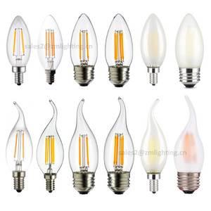 C35 2W 4W 6W 8W flame E12 E14 E26 E27 B22 LED candle light bulb