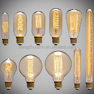 Manufacturers Retro Light ST64 ST58 T30 T45 G80 G95 G125 E26 E27 25w 40w 60w Decorative Glass Vintage Incandescent Edison Bulb