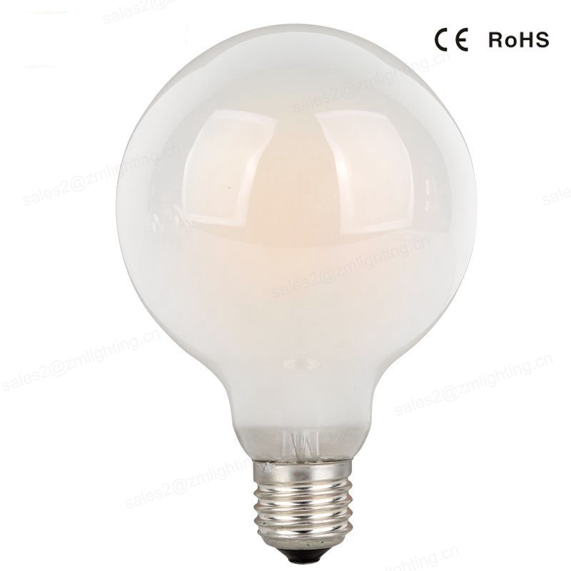 Globe filament led half chrome mirror bulb g80