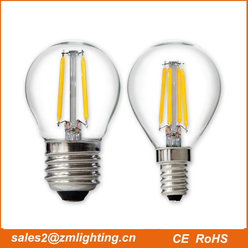 Globe filament led half chrome mirror bulb g80