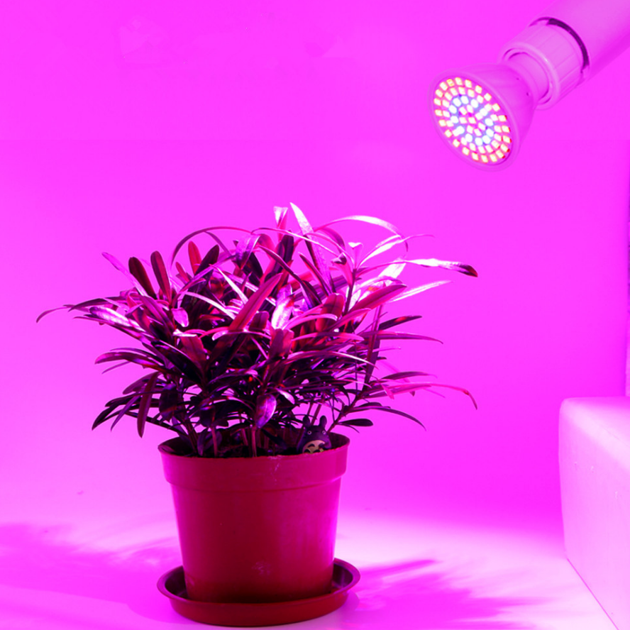 80 LED Plant Light lamp E14 E27 GU10 GU4 base Full Spectrum LED Grow Light Bulb for Vegetables Flower