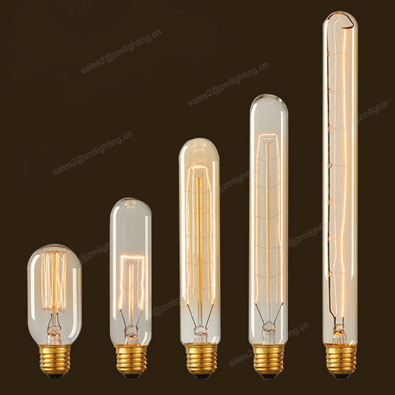 125mm 185mm 225mm 300mm long tube vintage edison light bulb E27 T30 T300