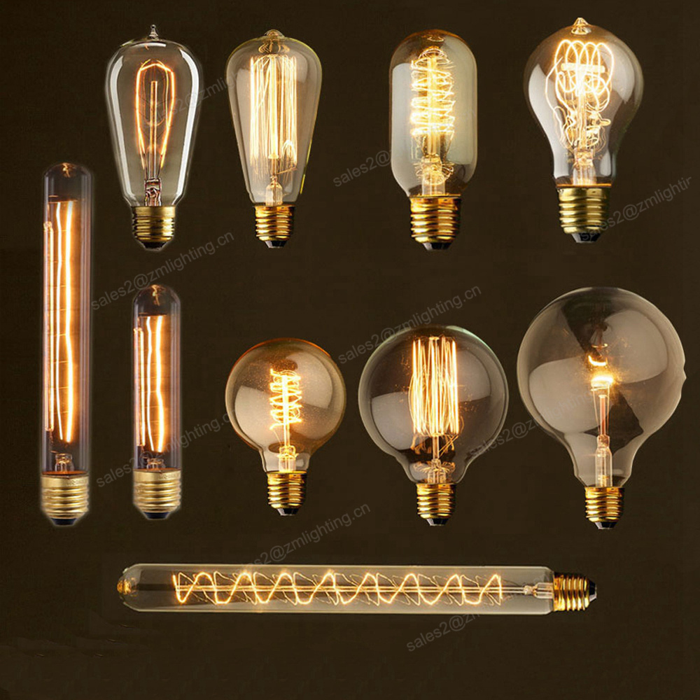 125mm 185mm 225mm 300mm long tube vintage edison light bulb E27 T30 T300