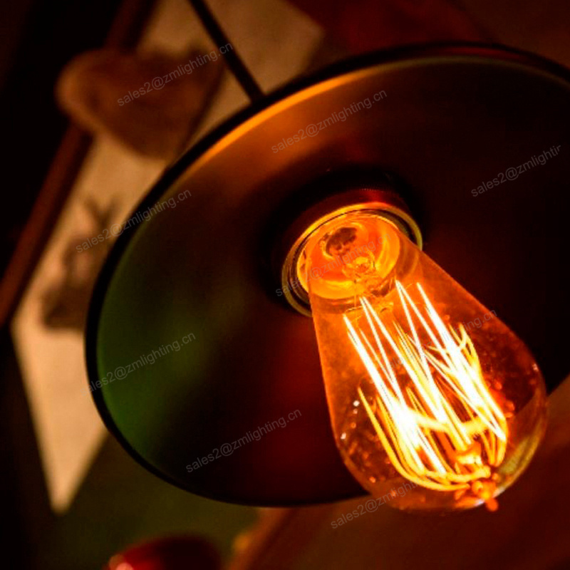 60 watt Squirrel Cage Filament 120 volts Dimmable 230 Lumens E26 ST58 Teardrop Top Vintage Antique Edison Light Bulbs