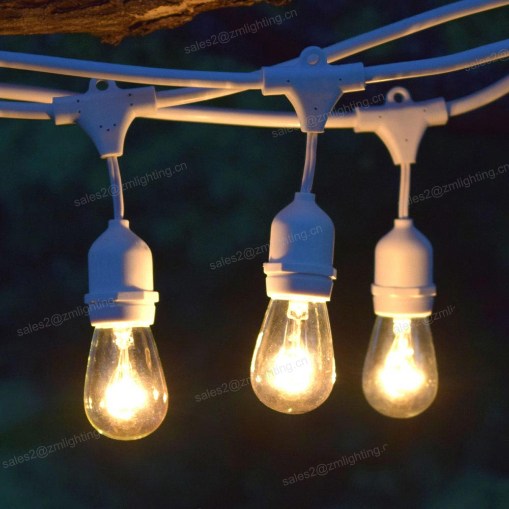 wholesale festoon lighting s14 st64 edison bulbs 14.6m 48f waterproof outdoor led string lights