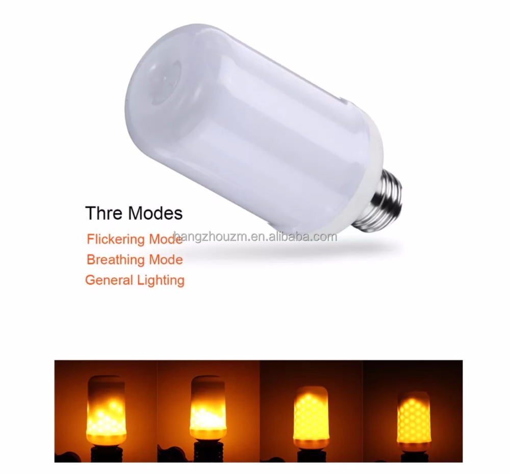 LED Flame Effect Fire Light Bulbs,3 modes Creative with Flickering Emulation Lamps,Simulated Nature Fire in Antique Lantern