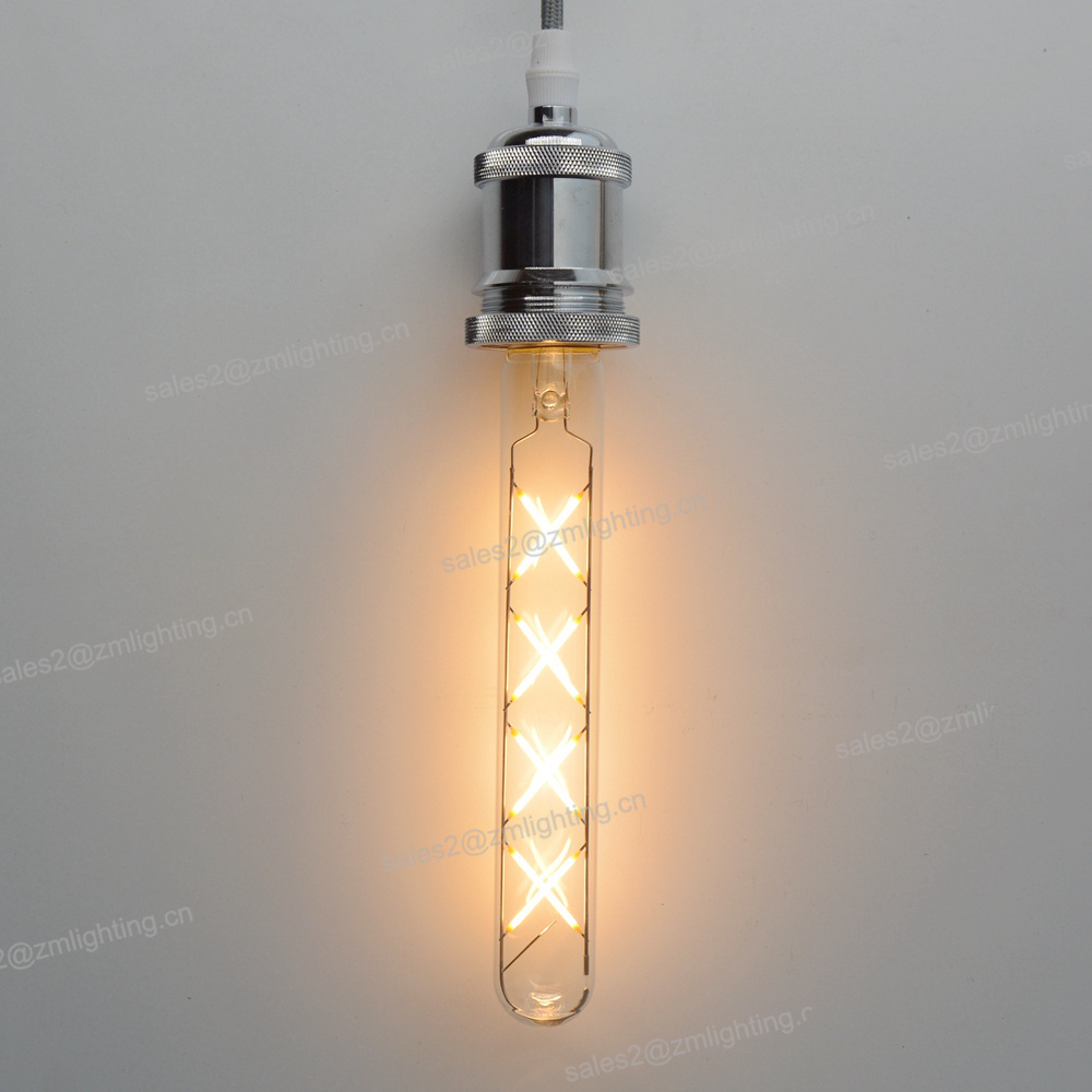 110V 8W decorative Long tube 225mm edison light T30 LED filament bulb