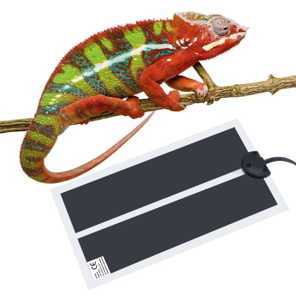 20W Reptile Pet Heating Pad Mat Bed, 110V US Plug Reptile Under Tank Warmer Mat Heating Mat with Temperature Controller