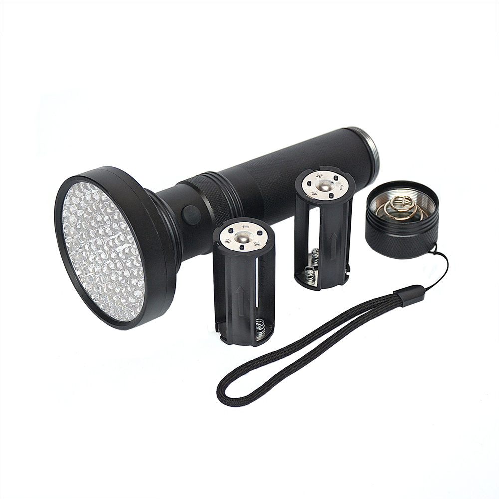 UV Flashlight 100 LED Blacklight 395nm Scorpion UV Flashlight Black Light For Dog Cat Urine