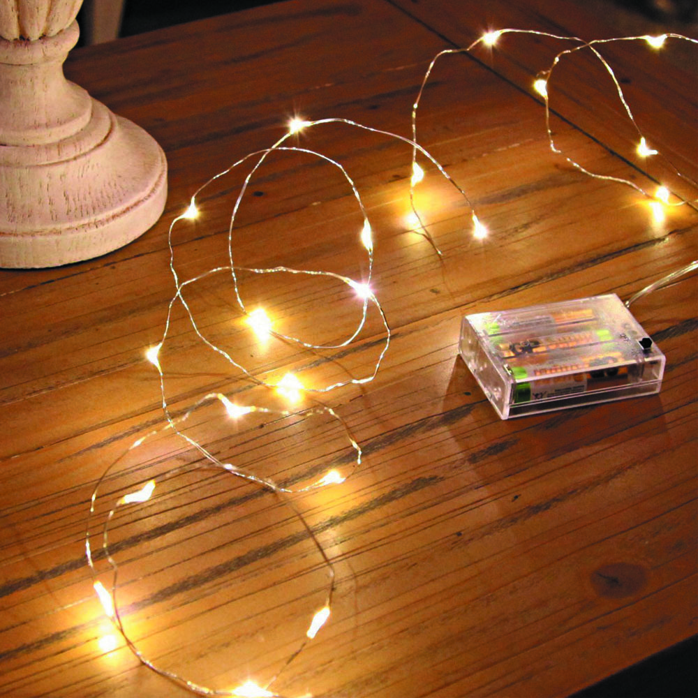 2018 Most Popular 10m 100LED 3*AA Battery Box Operated Copper Wire LED Christmas Party Decoration Fairy String Lights