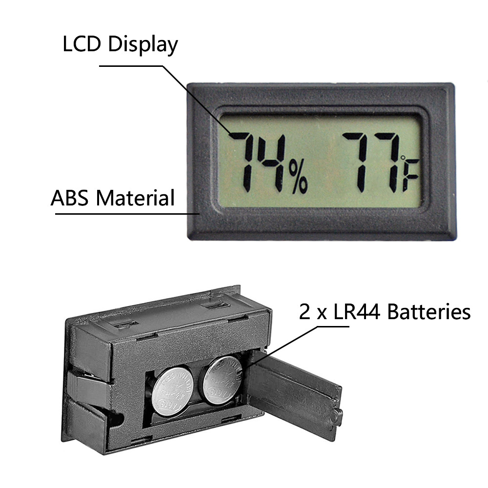 FY-11-B Reptile Thermometer Mini Plastic LED Digital Humidity Temperature Meters Gauge Indoor Hygrometer Thermometer