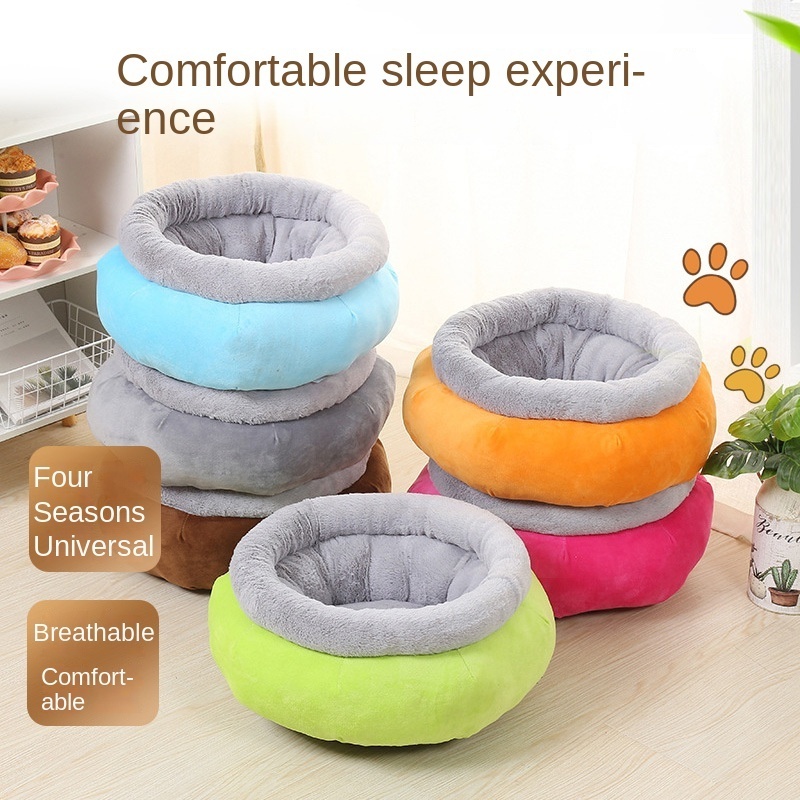 Cat Bed Premium Round Lamb Velvet Cat Nest Durable Pet Bed Pet Round Lamb Velvet Bed For Winter