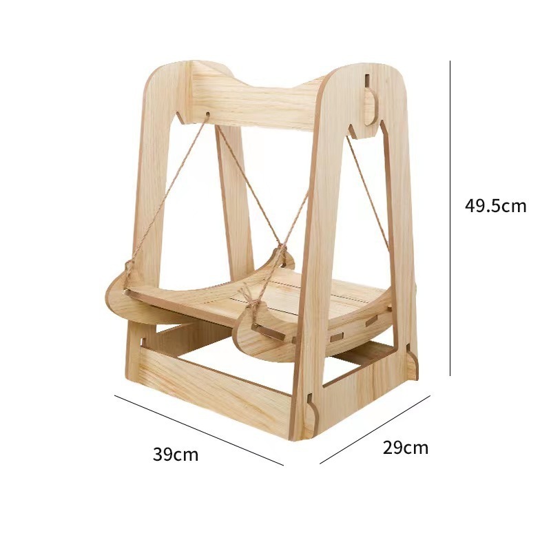 Wooden pet Shaker Cat Hammock Home hanging cat nest pet swing