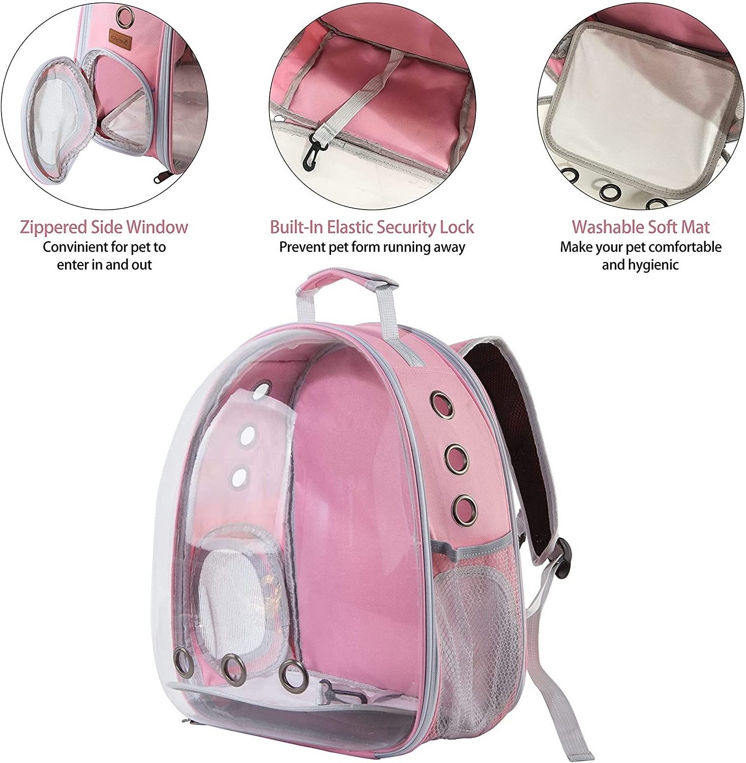 Cat Backpack Carriers Bag  Dog Backpack Pet Bubble for Small Cats Puppies Dogs Bunny, Airline-Approved Ventilate