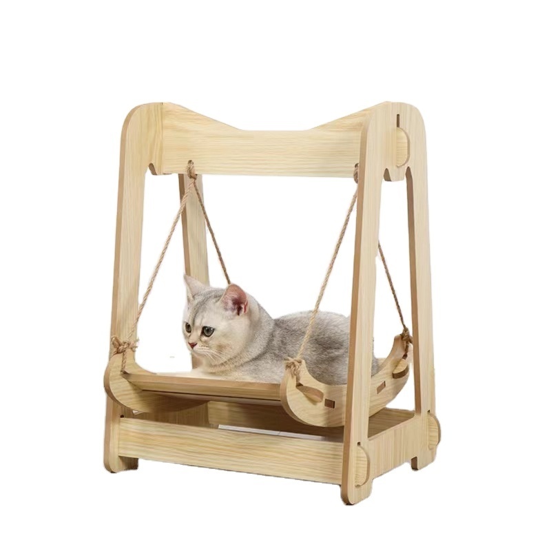 Wooden pet Shaker Cat Hammock Home hanging cat nest pet swing