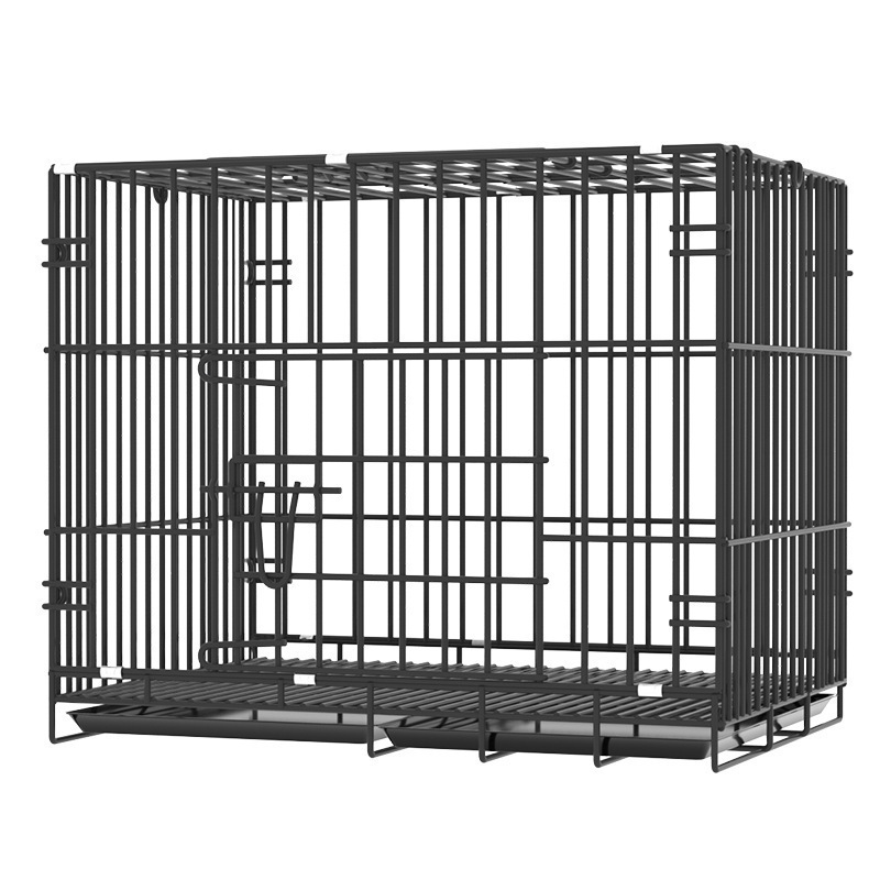 Wholesale Black Metal Pet Dog Crate Durable Outdoor Large Folding Pet Dog Cage