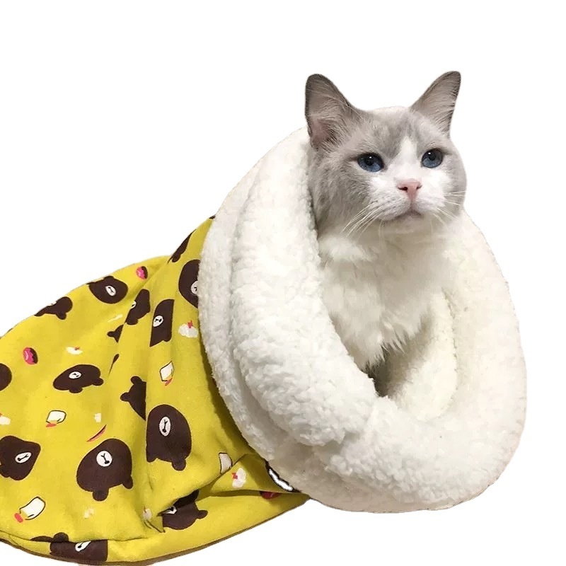 Enclosed cat bed Pet supplies Kitten litter mat cat mat cat sleeping bag