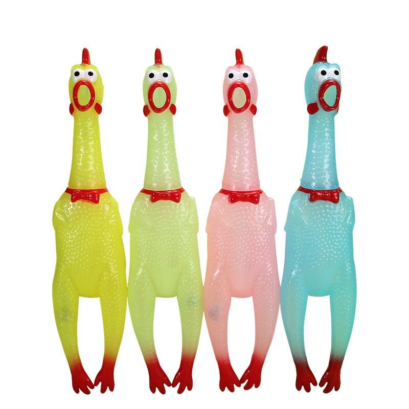 Pet Toy Dog Toys Squeaking Chicken noctilucent Scream Chicken Sounds Pet Chewing flash Toys