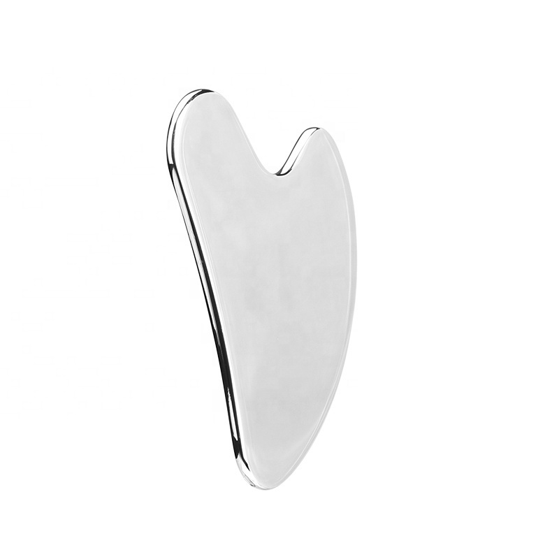 Metal Guasha Scraping Massage Tool for Face Neck Heart Shaped Stainless Steel Gua Sha