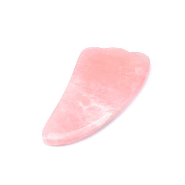 2022 hot selling natural anti aging facial massager 100% jade facial massage tool amethyst rose quartz horn shape gua sha