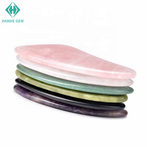 Hot selling Xmas gift facial stone massager custom horn shape guasha therapy tool gua sha stone