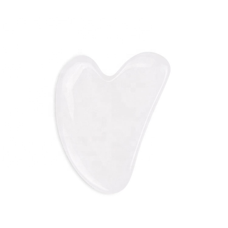 Hanhe Natural Facial Massage Stone with Box Guasha Tool Custom Logo High Quality White Jade Gua Sha Stone