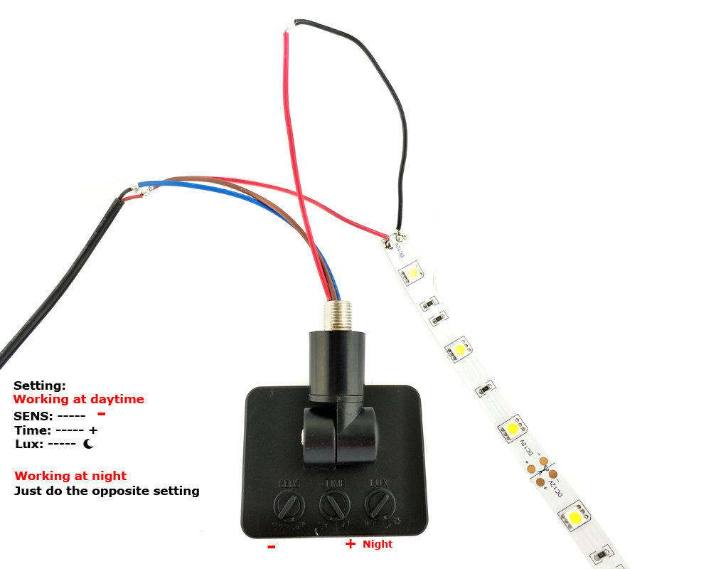 12V Motion Sensor pir motion sensor Automatic Movement Detector Timer DC 12V Outdoor Sensor Light Switch for LED Bulb Lamp