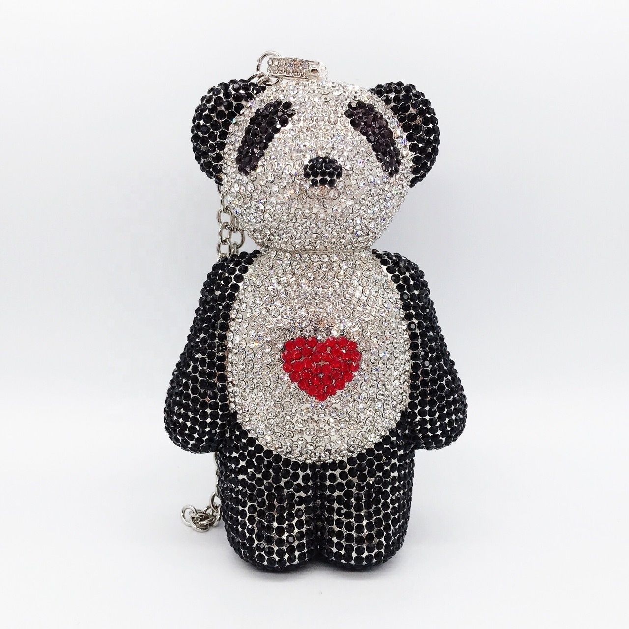 Fashion Lady Diamond Luxury Bear Bag Rhinestone Crystal Purse Evening Bags