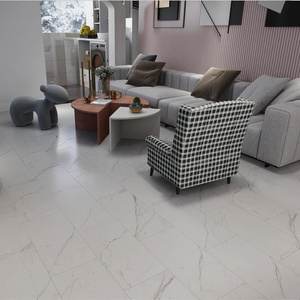 Europe Hot Popular 100% Water-proof Marble Look Living Room Durable Glossy Stone Texture Vinyl Floor Click Tile