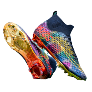 Cross-border new two-color plated bottom football shoes spikes 3-color 32-46 yards main push discount