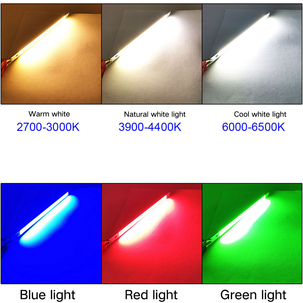 200x10mm COB light board LED surface light 10w Red Blue White COB LED Chip Bar for LED Car Side Light