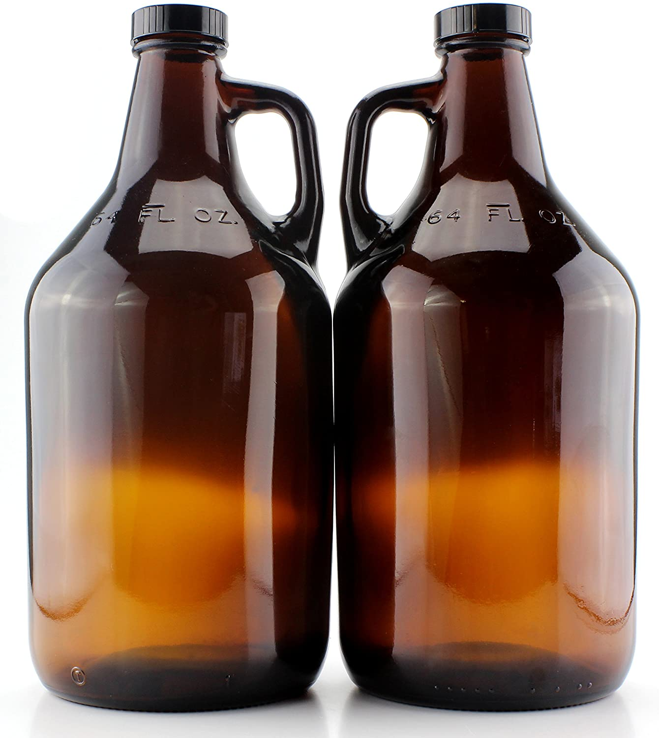 Wholesale 32 oz 64oz Water Kombucha Amber Glass Wine Beer Growler Half Gallon Jugs Bottles