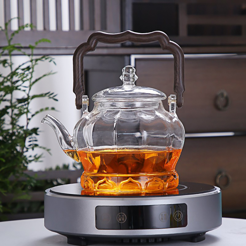 Tea Maker Brew with Warmer Setinverter Coffee & Tea Sets Glass Tea Pot Teapot with Infuser within High Borosilicate Glass