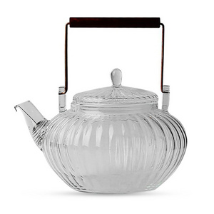 High-temperature resistant glass teapot  Sturdy Borosilicate tea kettle Sleek glass teapot design