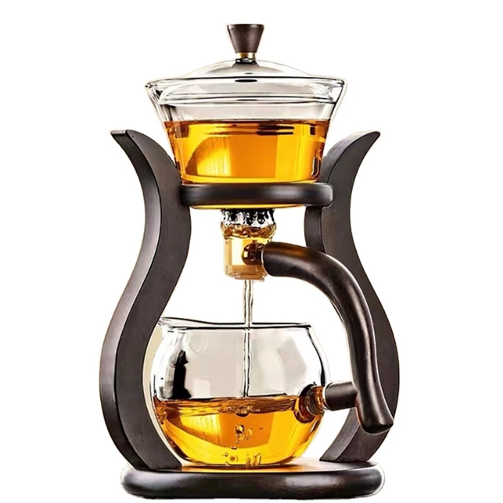 New type glass tea maker household integrated tea maker semi-automatic glass tea set