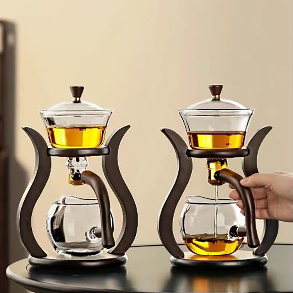 New type glass tea maker household integrated tea maker semi-automatic glass tea set