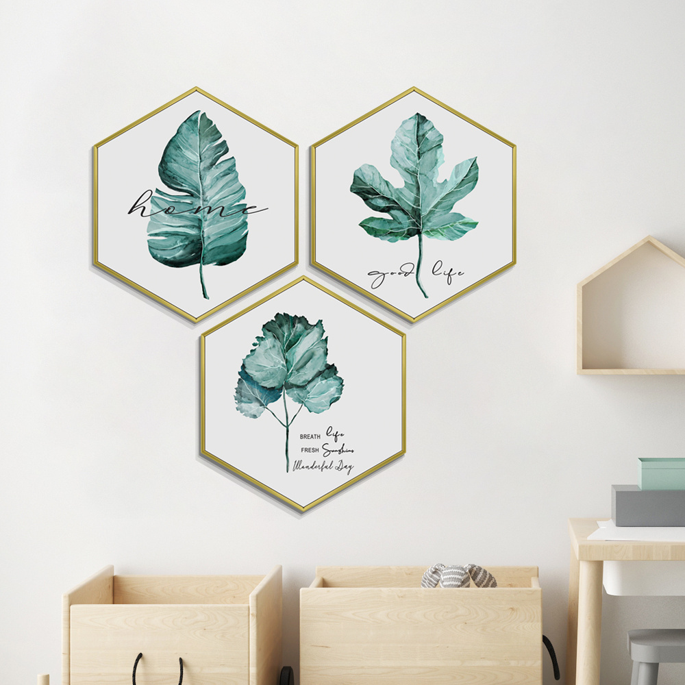 Specially Customized MDF Wooden Hexagonal Picture Photo Frame For Home Decoration