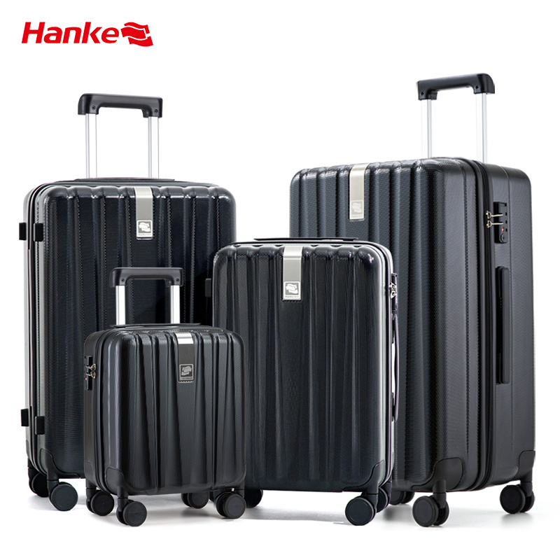 Hanke high quality travel suitcase trolley bags business man 20 24 29 inch luggage sets 3 pcs