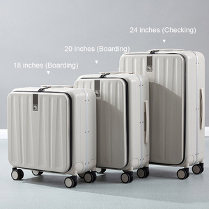 Hanke travel aluminum trolley business luggage with universal wheels carry on smart luxury suitcase luggage set