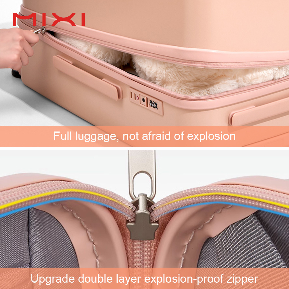 Mixi designers brand Korean style aluminum trolley suitcase business luggage travel bag custom travel smart carry on luggages