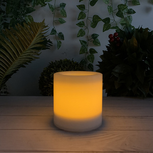 Hanko COC Four Inch Yellow Flame-free Flickering Flameless Tea Lights Outdoor Decorative Solar Led Candles