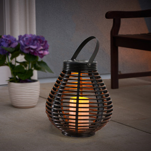 Changzhou Hanko Solar Hanging Lantern Decoration Pear Rattan Led Outdoor Garden Light Solar led Lights